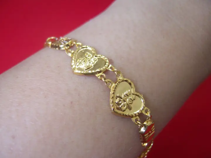 Tiara Jaya Mas Rantai Tangan Emas Model Love Ukiran Gelang Tangan Emas K700 C155 Lazada Indonesia