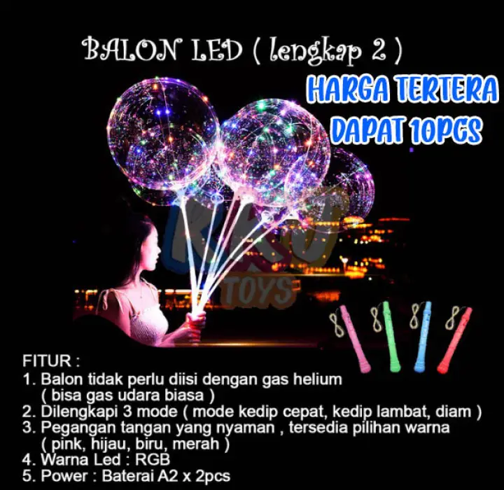 Rkj Mainan Anak Perempuan Balon Bobo Led Lampu Tumblr Balon Helium Balon Mainan Anak Dekorasi Pesta Pernikahan Dapat 10 Pcs Batere 3 Lazada Indonesia