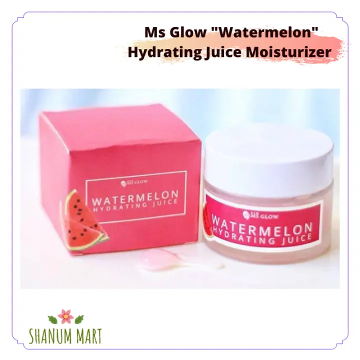 Ms Glow Watermelon Hydrating Juice Moisturizer Melembabkan Mencerahkan Mengatasi Kulit Kering Isi 30gram Lazada Indonesia
