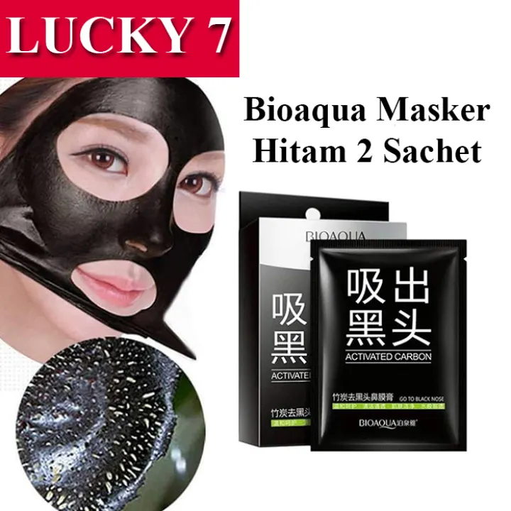 2 Sachet Bioaqua Masker Wajah Penghilang Komedo Bioaqua Charcoal Black Mask Lazada Indonesia