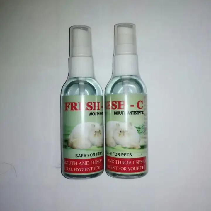 Obat kucing antiseptik mulut kucing FRESH-C Menghilangkan bau mulut  mengobati dan mencegah Sariawan Mengobati dan Mencegah radang mulut pada  kucing