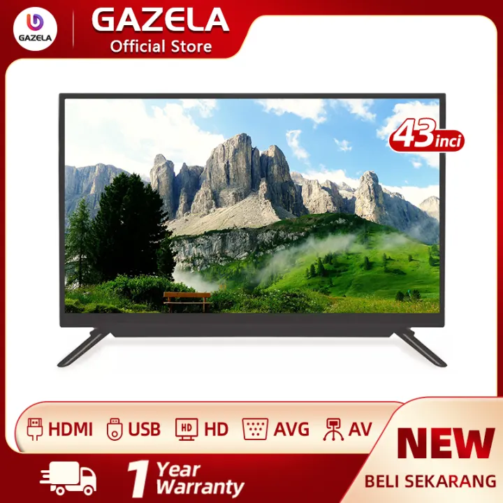 Gazela Tv Led Analog Murah 43 Inch Led Tv Analog Digital Dukungan Usb Hdmi Monitor Komputer Cctv Ps3 Lazada Indonesia