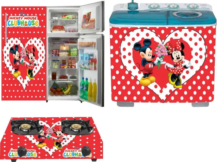 Salmaniar Shop Paket Hemat1 Set Stiker Mesin Cuci Kompor 2 Tungku Dan Stiker Kulkas 1 Pintu Ukuran 1 X 60 Cm Mickey Dan Minnie Mouse Merah Lazada Indonesia