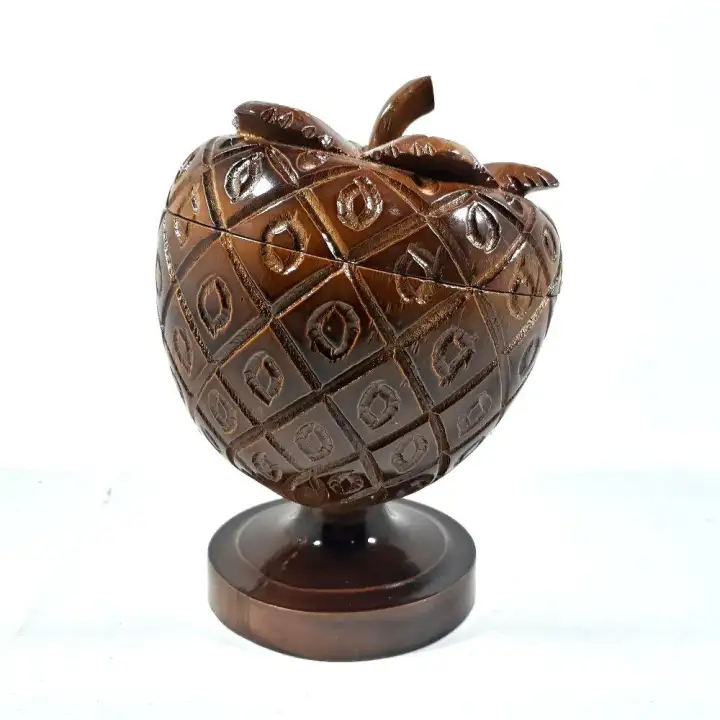 Toples Wadah Permen Kerajinan Kayu Jati Bentuk Buah Strawberry Lazada Indonesia