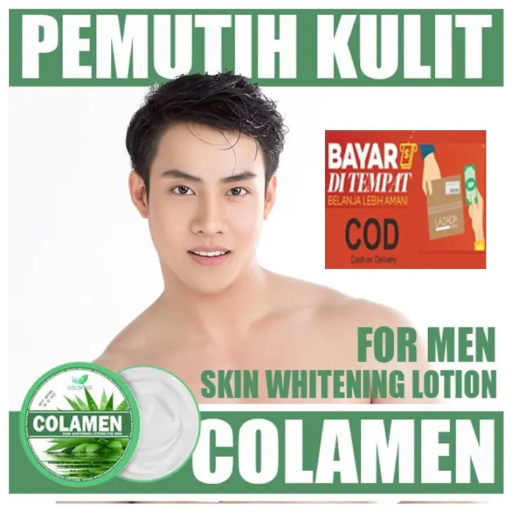 Bisa Cod Colamen Pemutih Wajah Pria Permanen Pemutih Kulit Seluruh Tubuh Pria Krim Pemutih Wajah Pria