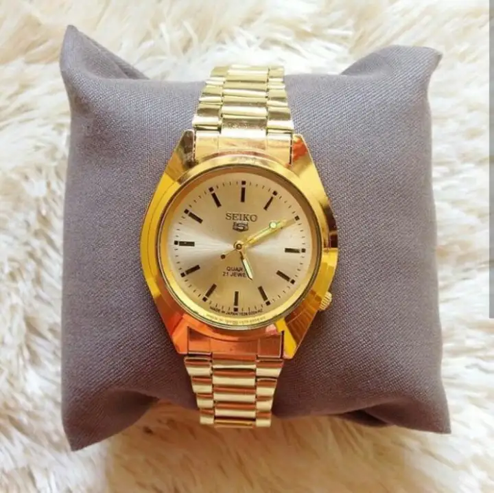 Jam Tangan Seiko Warna Gold Terfaforit Jam Tangan Warna Emas Jam Tangan Gold Jam Tangan Pria Lazada Indonesia