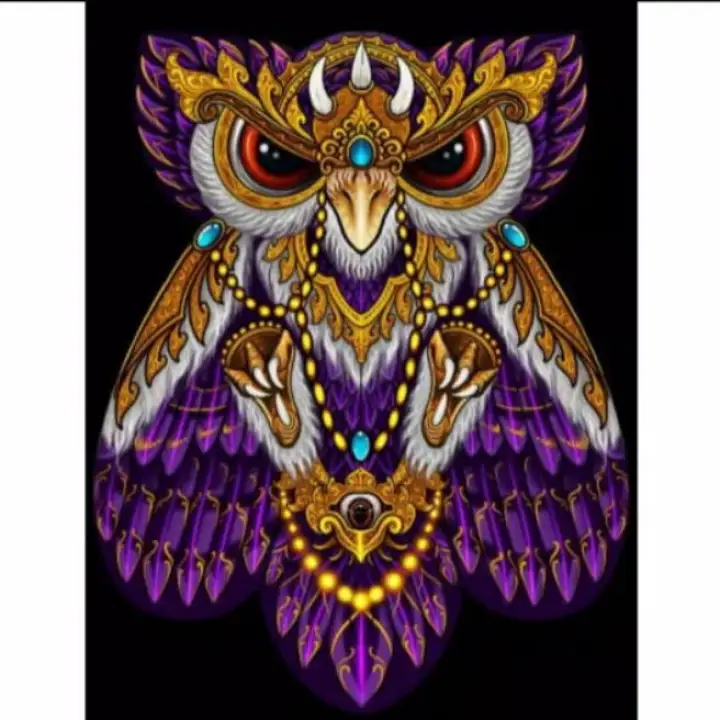 Siap Terbang Layangan Burung Hantu Printing Warna Ungu Ukuran 100cm X 90cm Lazada Indonesia