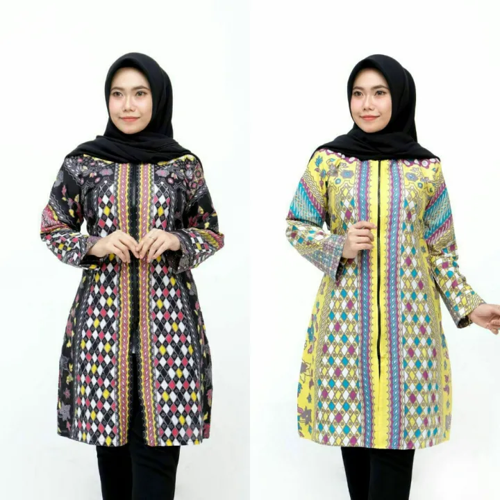 Model Baju Batik Atasan Wanita Kantor Yang Elegan