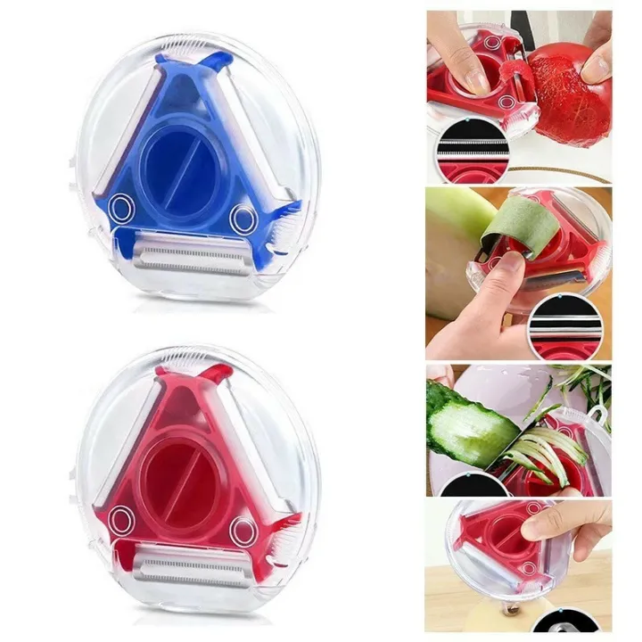 Peeler 3 Mata Pisau Pisau Kupas Alat Pengupas Kulit Buah Sayur Lazada Indonesia