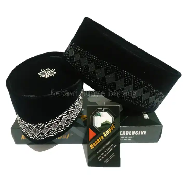 Songkok Hitam Lambang Nu Songkok Bordir Nu Peci Kopiah Songkok Nasional Perlengkapan Shalat Shopee Indonesia