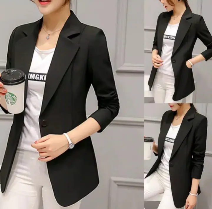Blazer Kantoran Wanita Pakaian Formal Wanita Lengan Panjang Non Stret Lazada Indonesia
