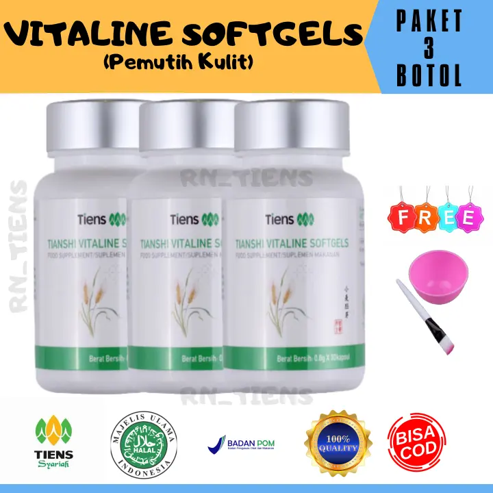 Best Seller Tiens Vitaline Nutrisi Pemutih Tubuh Suplemen Pemutih Wajah Tubuh Vitamin E Pemutih