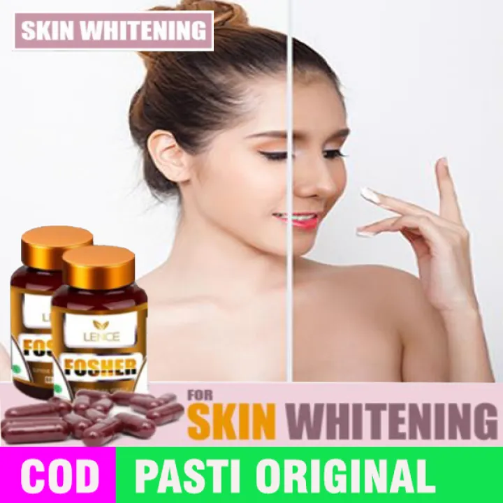 As Beli 2 Gratis 1 Suplemen Pemutih Gluta Fosher 100 Original Pemutih Badan Wajah Wanita