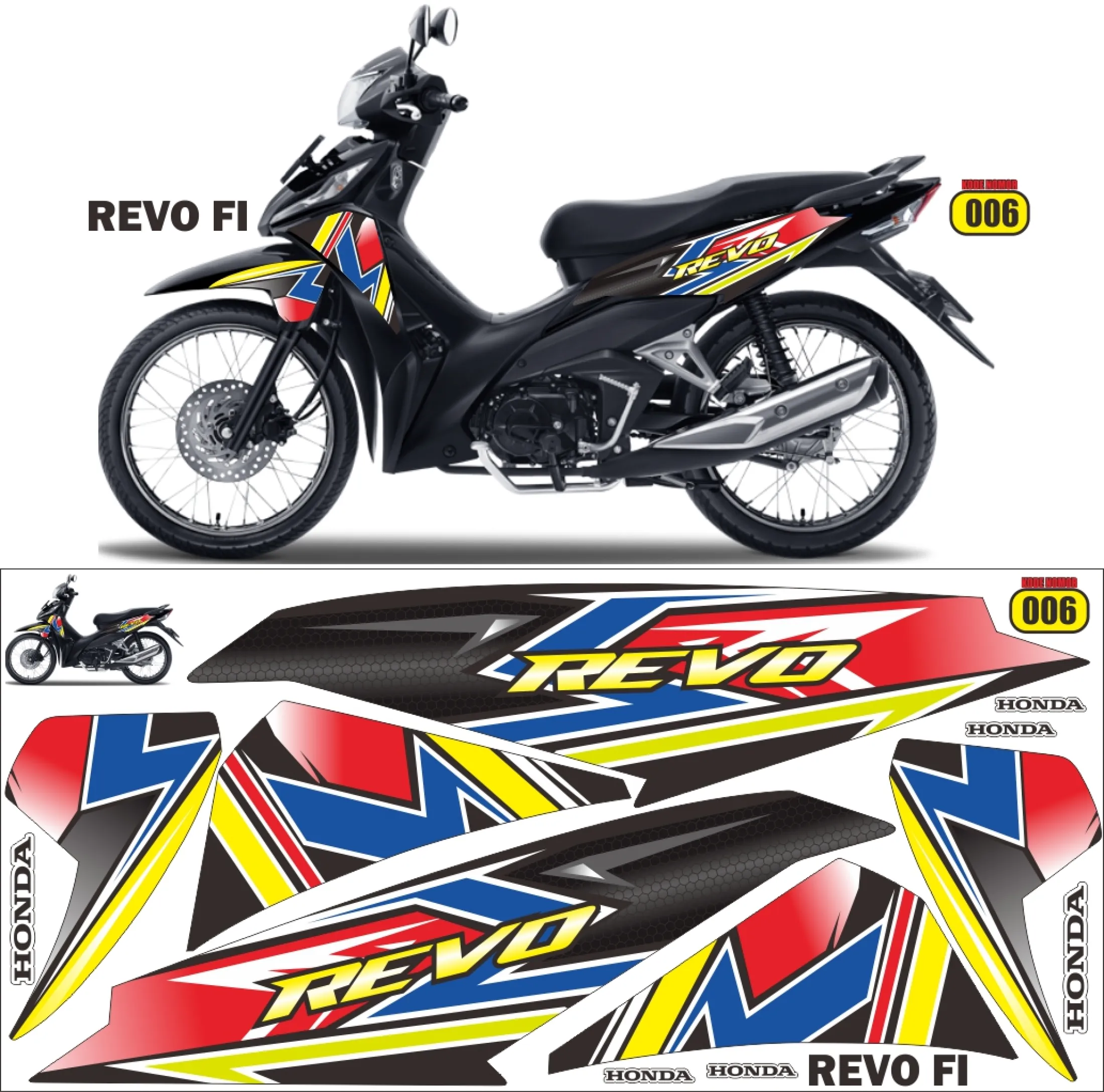 Sticker Stiker Lis Polet Striping REVO FI Lama Old Variasi A Lazada Indonesia