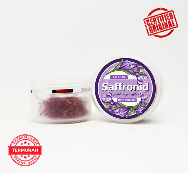 Bunga Saffron Kashmir Asli 0.5 Gram (Grade A) Original Safron Afghanistan  0,5 Gr - Sapron Terbaik - Bunga Kuma Kuma Terlaris