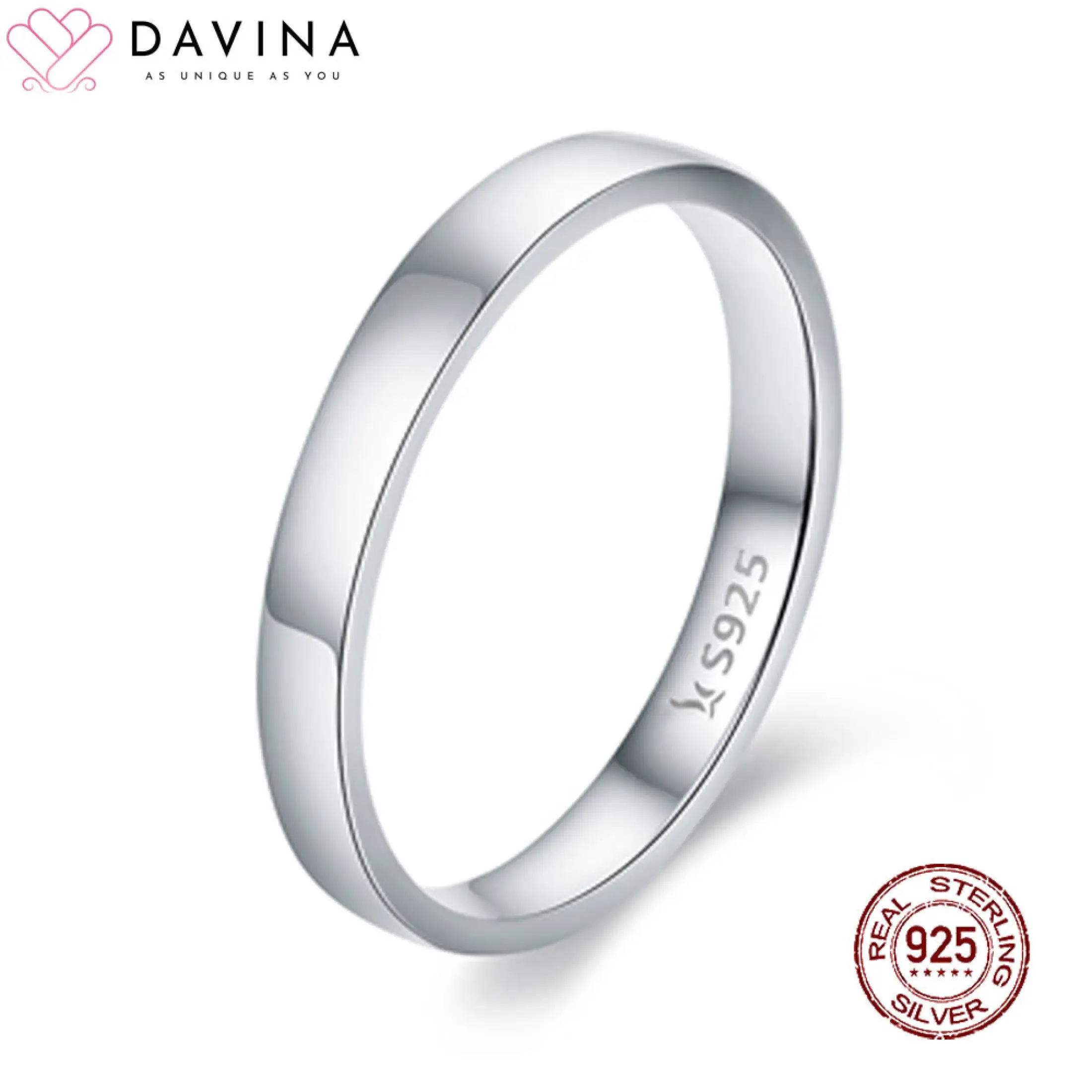 Cincin Perak Davina Adeline Ring 925 Sterling Silver Wanita Korea Asli S925 Tunangan Kawin Nikah Cincin Cewe Cowo Lazada Indonesia