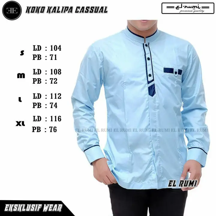 Baju Koko hadroh/Koko hadroh polos pria/koko pria trendy Lazada