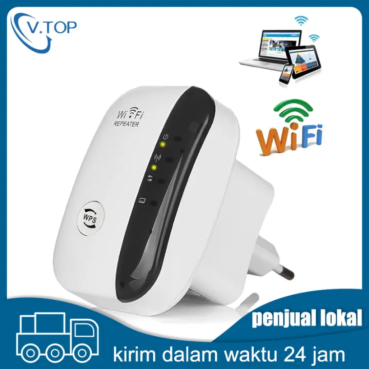 V Top Wireless Wifi Repeater Wifi Range Extender Router Penguat Sinyal Wi Fi 300 Mbps Wifi Booster 2 4g Wi Fi Ultraboost Access Point Lazada Indonesia