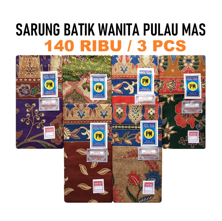 Kain Sarung Batik Wanita Pm Pulau Mas Uk 200x120 Cm Jarik Batik Jawa Samping Kebat Panjang Kain Panjang Ibu Melahirkan Kain Batik Panjang Samping Kebat Samping Batik Kain Samping Panjang Untuk Bayi Kain