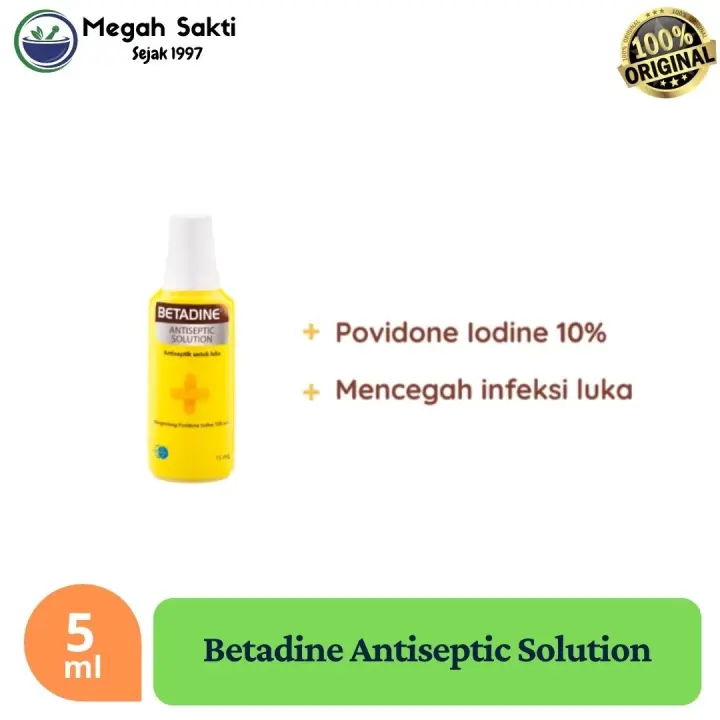 Betadine 5 Ml Antiseptik Untuk Luka Lecet Luka Jatuh Luka Gores Lazada Indonesia