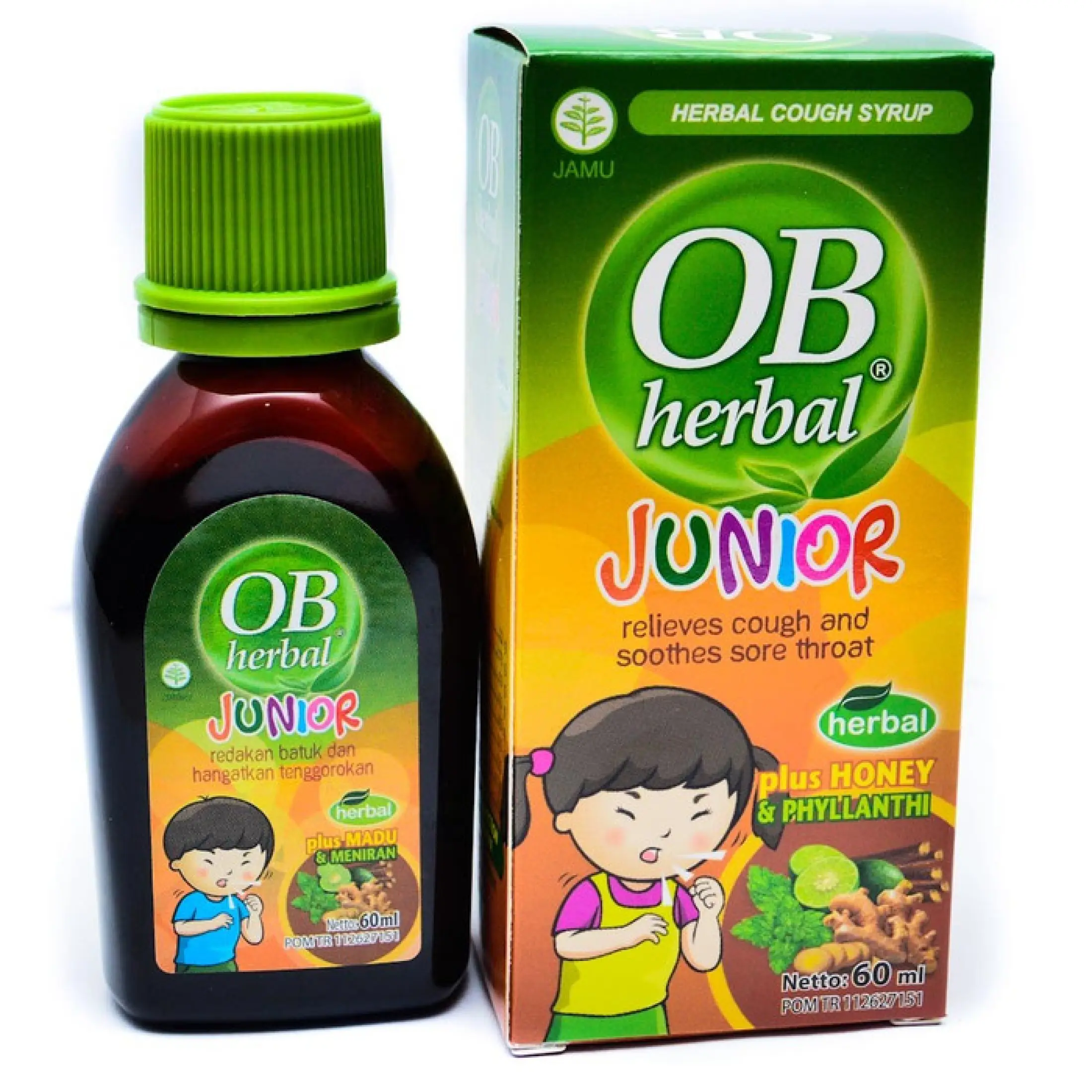 Ob Herbal Junior 60ml Sirup Obat Batuk Berdahak Anak Lazada Indonesia