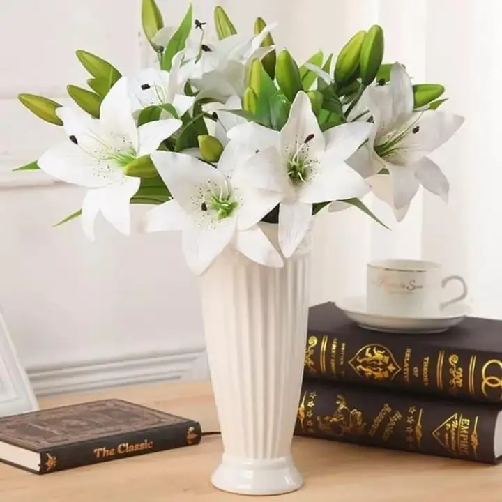 Bunga Tiger Lily Latex Putih | Lazada Indonesia