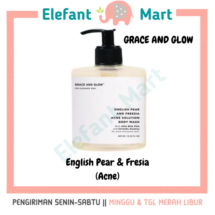 Elefant Mart Grace And Glow English Pear Freesia Acne Solution Body Wash Grace Glow Sabun Mandi Cair Jerawat Lazada Indonesia