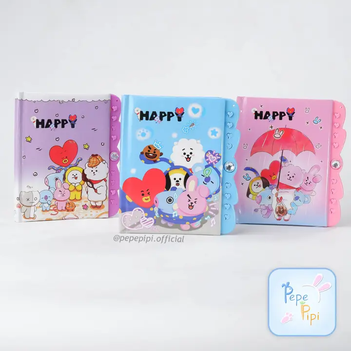 Buku Diary Bts Bt21 Kunci Kode 997 999 Kecil Notebook Jurnal Dairy Diare Dairi Diari Lucu Unik Lazada Indonesia