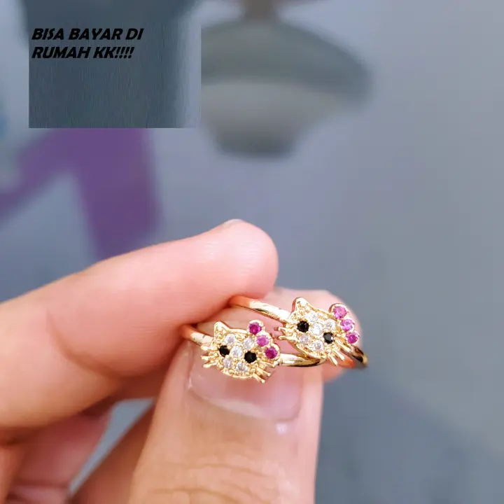 Cincin Anak Hk Gold Dapat 2 Pcs Cantik Terlaris Xuping Anak Set Anak |  Lazada Indonesia