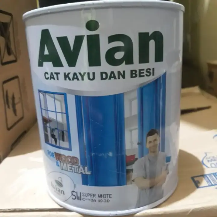 Cat Kayu Dan Besi Avian Putih Sw Lazada Indonesia