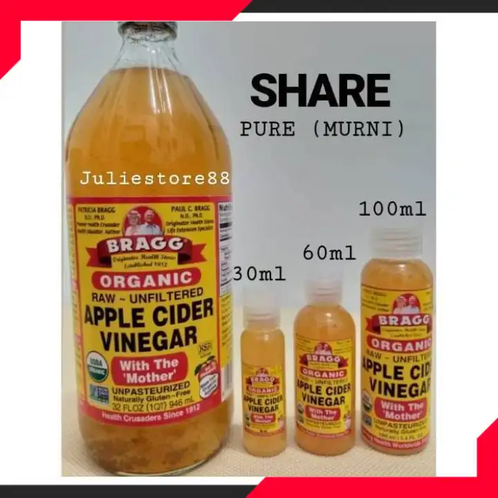Jual Cuka Apel Bragg Apple Cider Vinegar Share Terbaru Pure Murni Lazada Indonesia