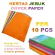 Kertas Jeruk Isi 10PCS Kertas Karton Jilid Buffalo Kertas Jeruk Folio. 
