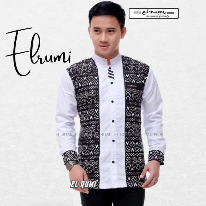 Baju Koko Pria Muslim Baju Koko Kombinasi Batik Warna Maroon Baju Koko Pria Baju Koko Terlaris Baju Batik Baju Koko Motif Batik Baju Koko Pria Lengan Panjang Lazada Indonesia