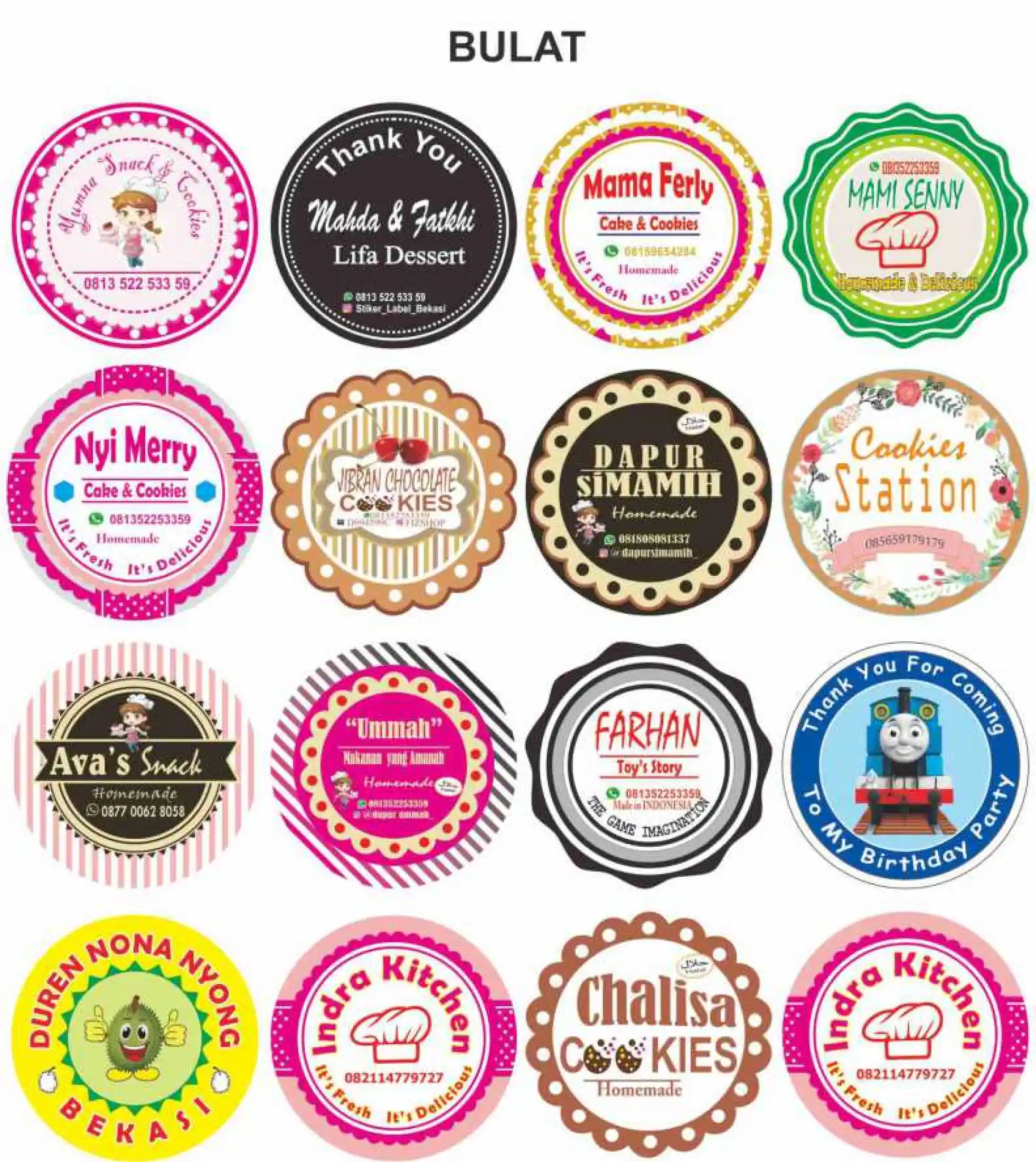 Stiker Label Kemasan Bulat Produk Makanan Dan Minuman Lazada Indonesia