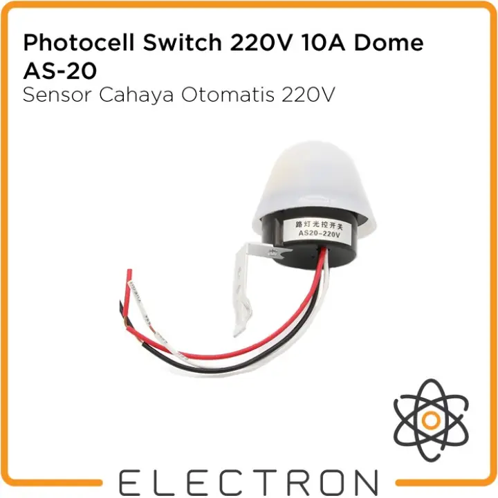 PROMO EKSKLUSIF] Photocell Switch 220V 10A Dome As-20 Sensor Lampu 