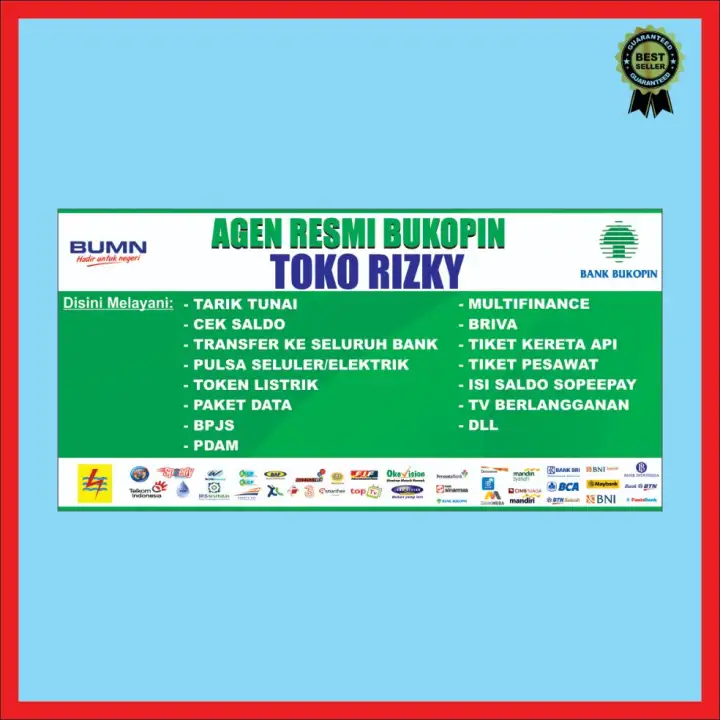 spanduk agen bukopin ukuran 200 X 100