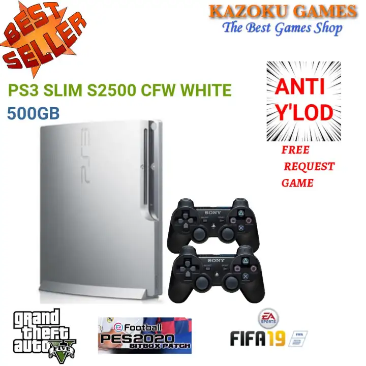 Ps3 Ps 3 Sony Playstation 3 Slim Seri 2500 Cfw Terbaru 500 Gb 2 Stick Free Game Anti Ylod Lazada Indonesia