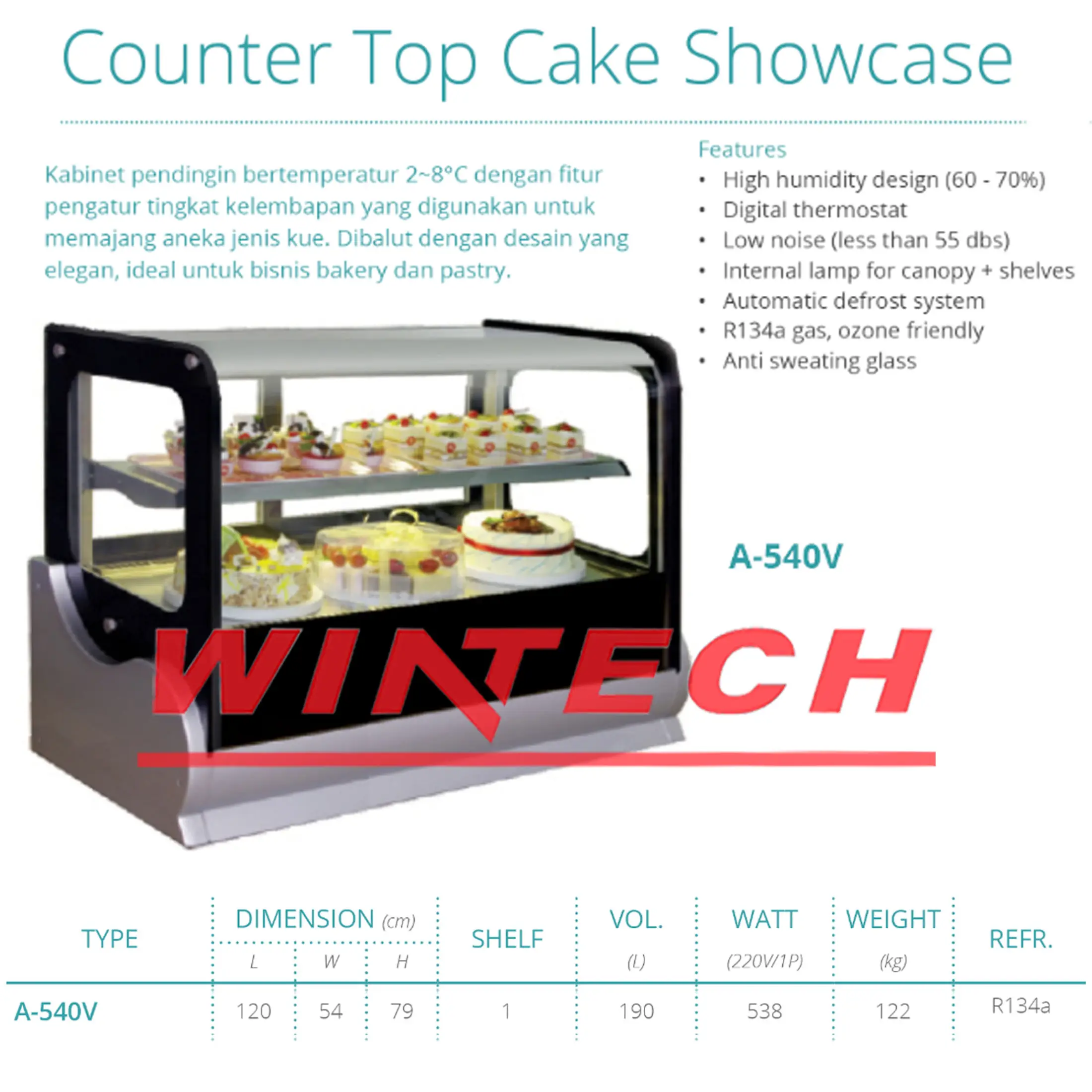 A 540v Countertop Cake Showcase Showcase Kue Kaca Kotak Di Atas Meja Khusus Jabodetabek Lazada Indonesia