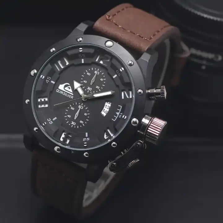 Jam Tangan Terlaris Jam Tangan Fashion Pria Jam Tangan Pria Quiksilver Chrono Variasi Tanggal Aktif Tali Kulit Lazada Indonesia