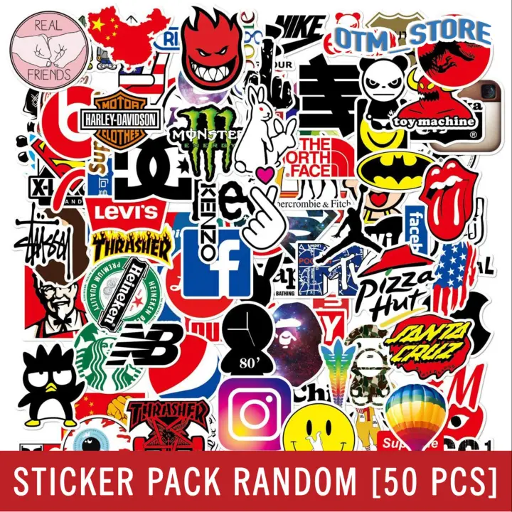 Stiker Logo Gambar Brand Random Tempelan Stiker Glossy Hd Hype Beast Clothing Lokal Brand Stiker Glossy Waterproof Dikirim Random Acak 50 Pcs Cod Lazada Indonesia