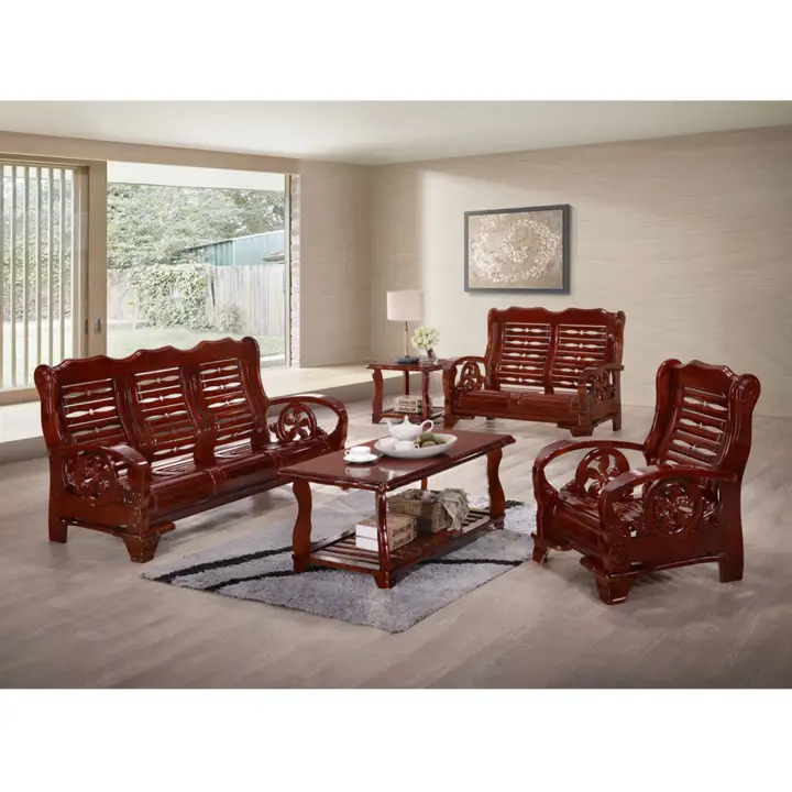 Set Kursi Tamu Sofa Kayu Jati Lazada Indonesia