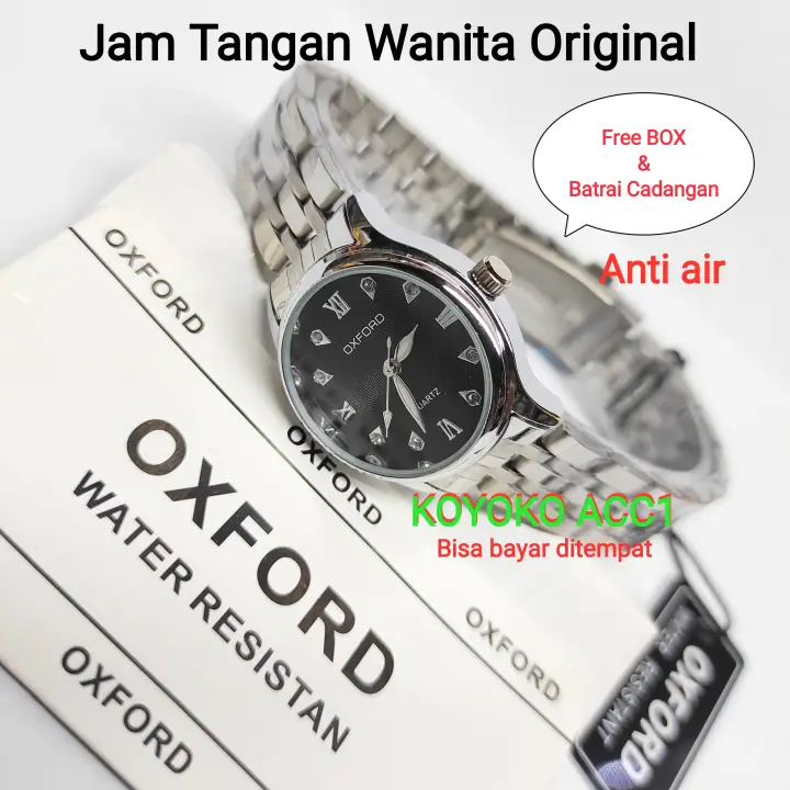 Trend Anti Air Original Oxford Promo Terbaik Jam Tangan Wanita Bertahta Berlian Mutiara Variasi Cantik Diameter