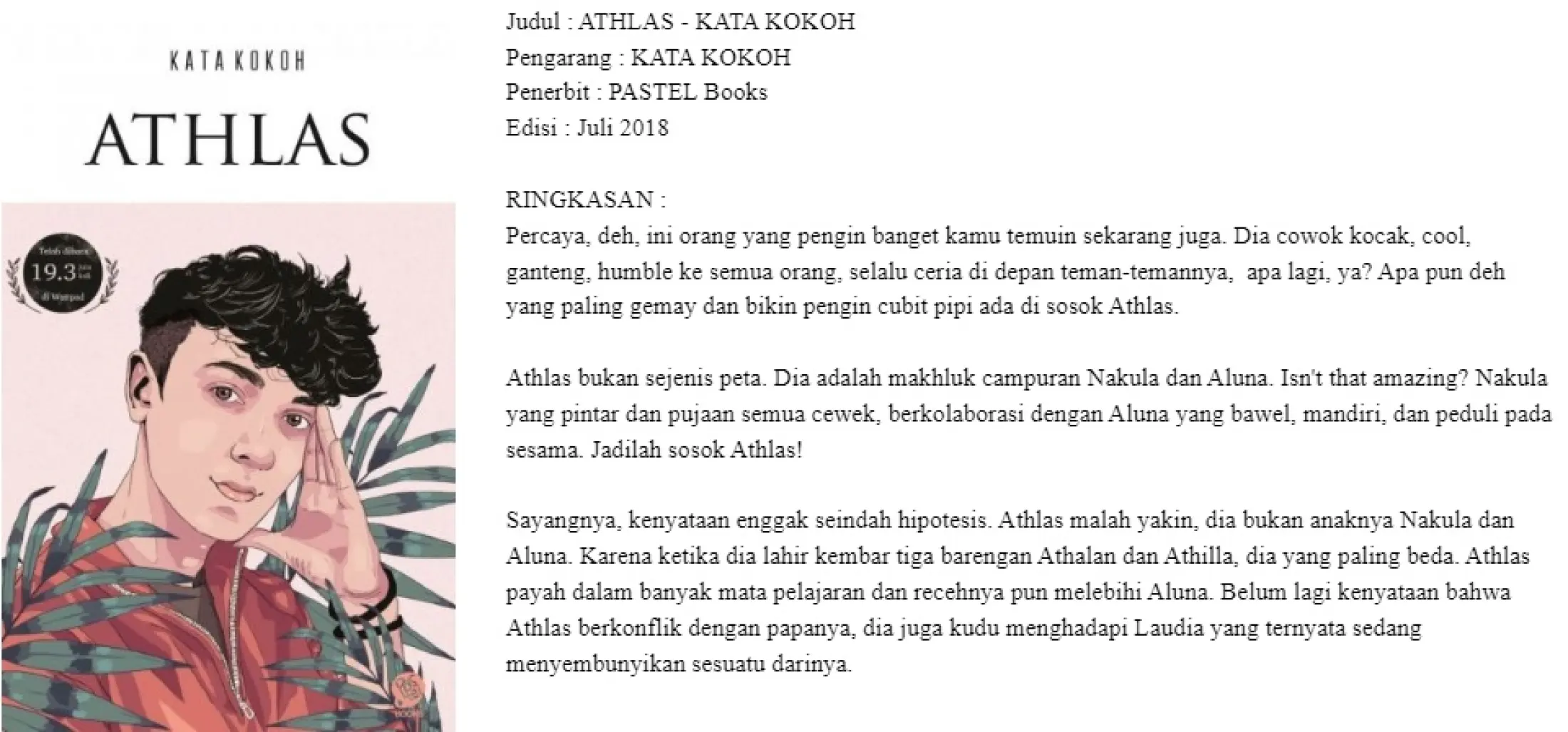 Novel Athlas Kata Kokoh Lazada Indonesia