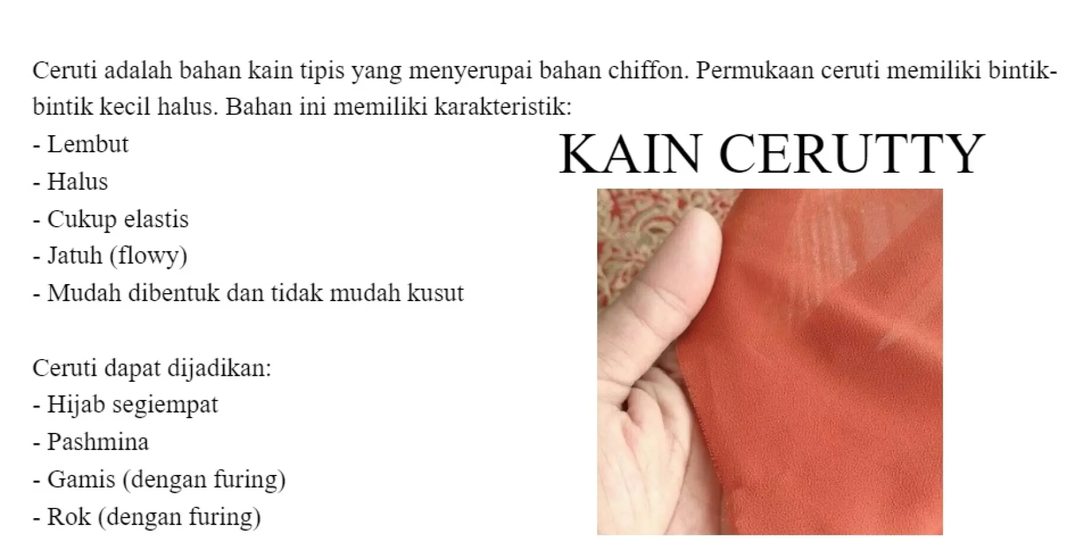Kain Ceruti Ceruty Baby Doll Premium 1 Meter Lazada Indonesia