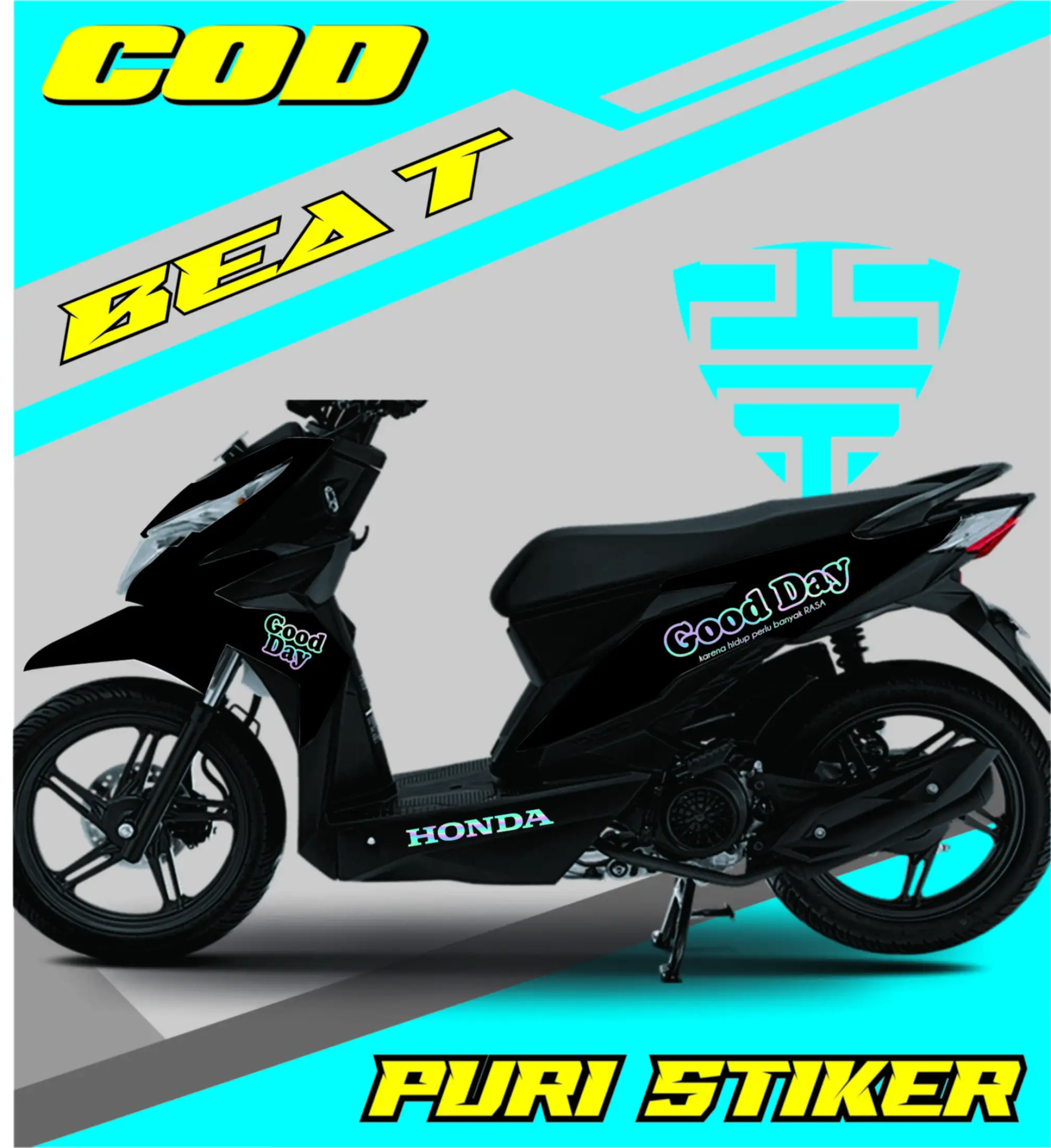 STIKER BEAT GOOD DAY CUTTING STIKER MOTOR BEAT STREET KARBU FI DELUXE 1 SET ISI 6 PCS Lazada Indonesia