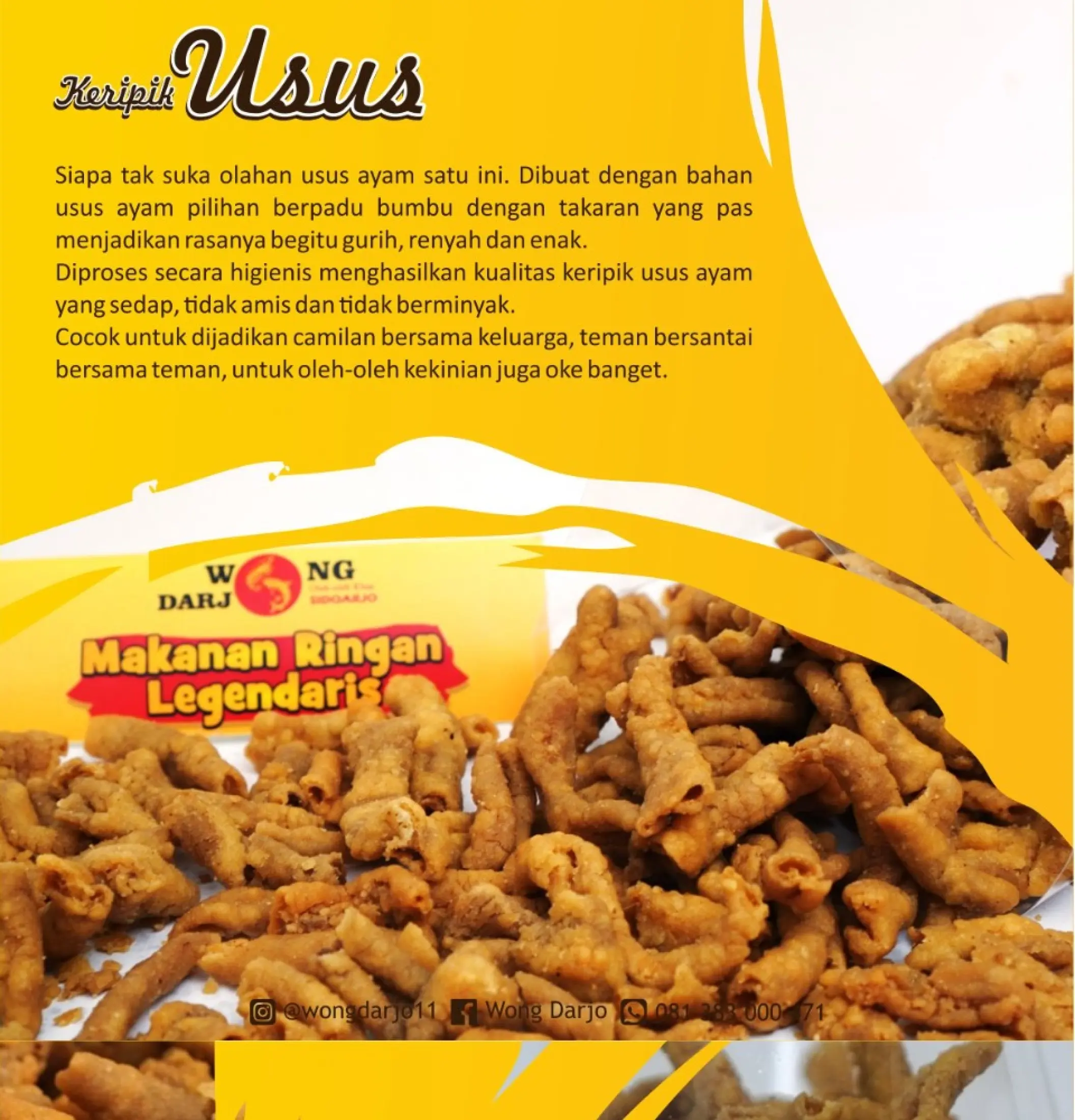 Keripik Usus Ayam Crispy Rasa Original Enak Gurih Kemasan 2 Kg Bisa Bayar Di Tempat Cod Lazada Indonesia