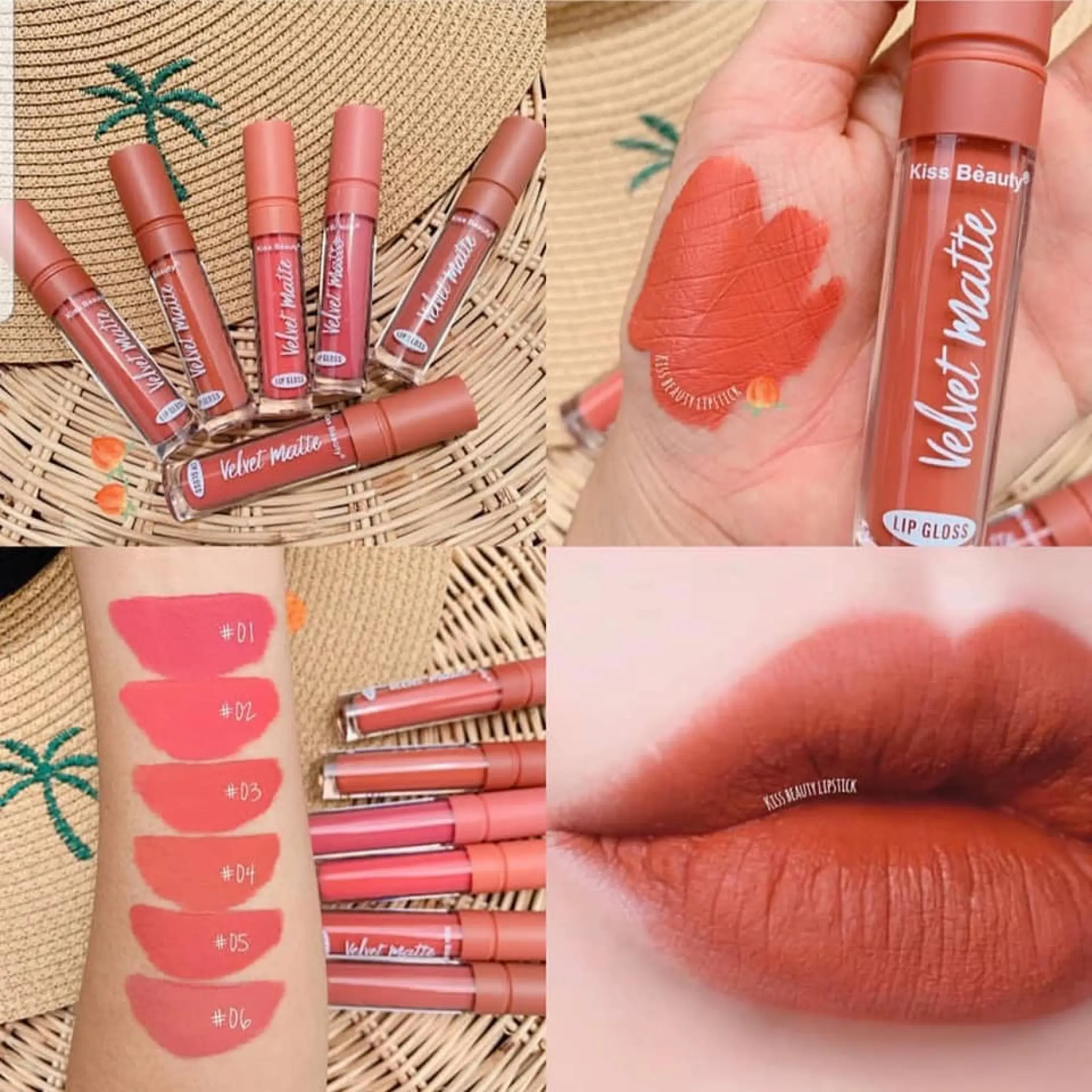Velvet Matte Kiss Beauty Velvet Matte Lipgloss Color Random Lazada Indonesia