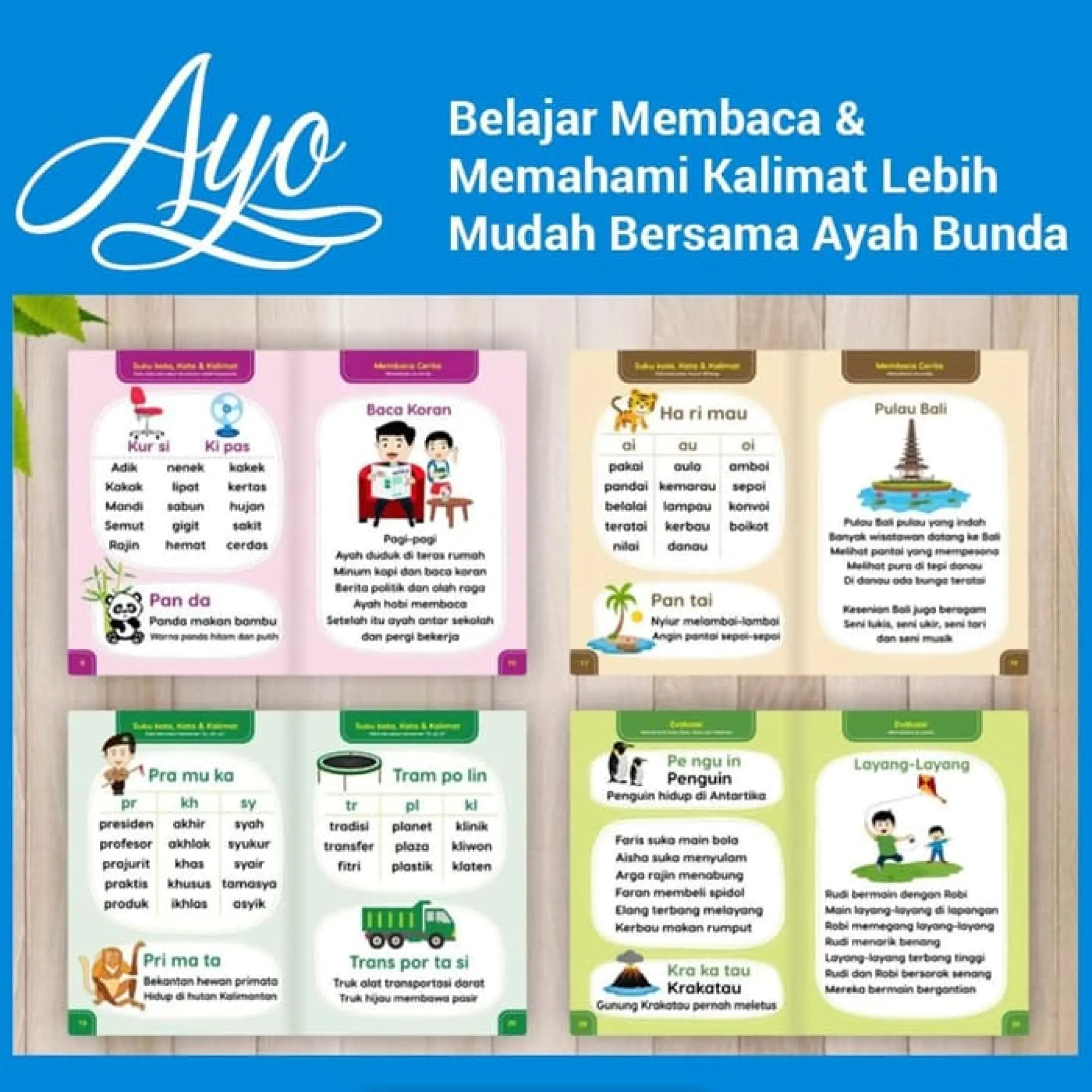 Belajar Membaca Anak Balita Meliputi Kata Kalimat Dan Cerita Lazada Indonesia