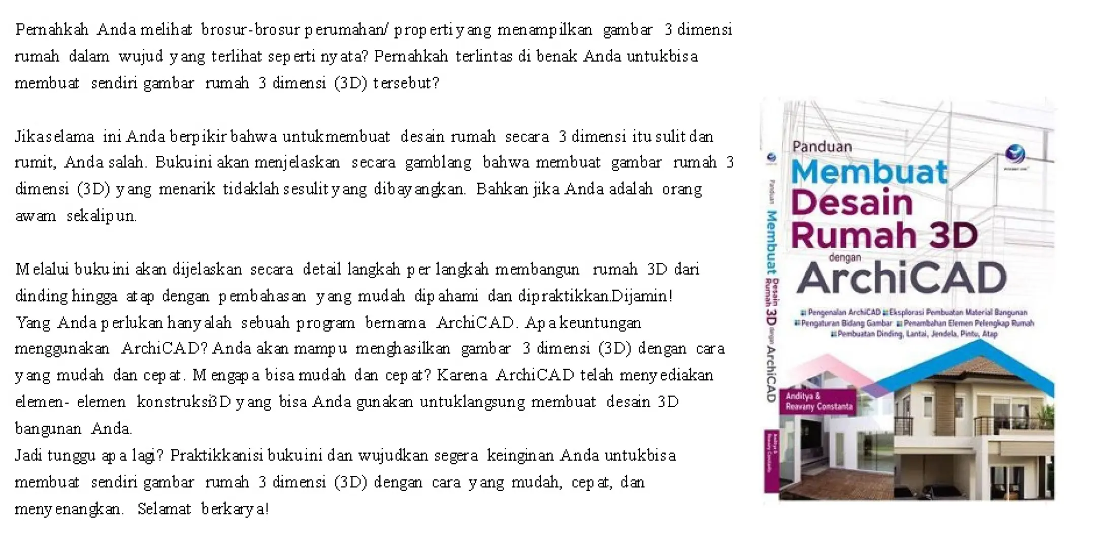 Panduan Membuat Desain Rumah 3D Dengan Archicad Lazada Indonesia