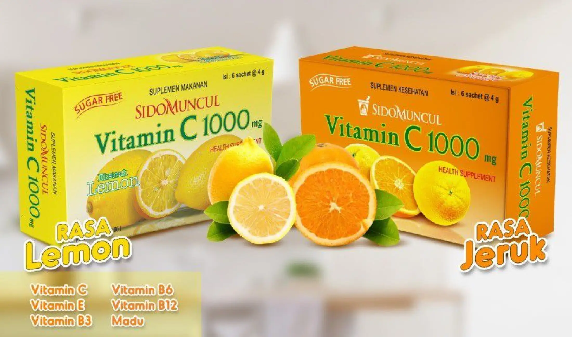 Vitamin C 1000 Mg Sidomuncul Sweet Orange Isi 6 Sachet Lazada Indonesia